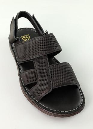 Сандалии мужские кожаные черные