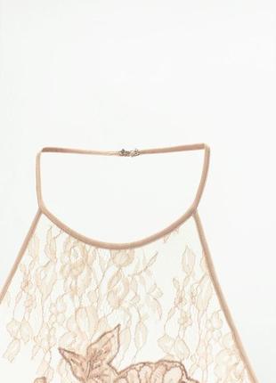 Платье-слип с контрастным кружевом10 фото
