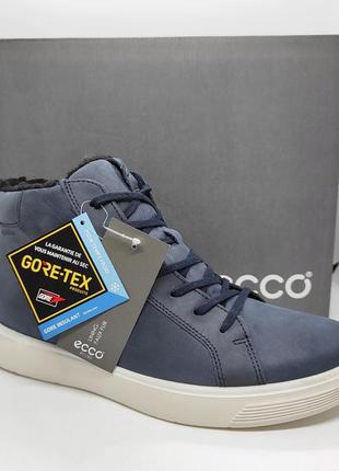 Кожаные зимние ботинки ecco gore tex оригинал