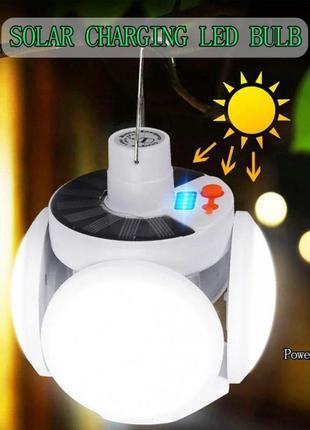 Підвісна лампа для кемпінгу та відпочинку на акумуляторі із сонячною панеллю yj 2029 usb7 фото