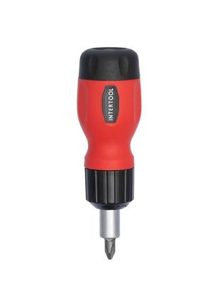 Викрутка реверсивна з комплектом насадок 6 од. intertool vt-1009