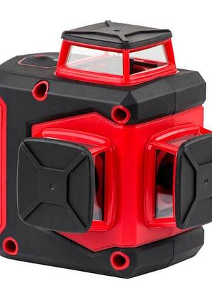 Рівень лазерний 360 град, 3 лазерні головки, зелений лазер intertool mt-3067