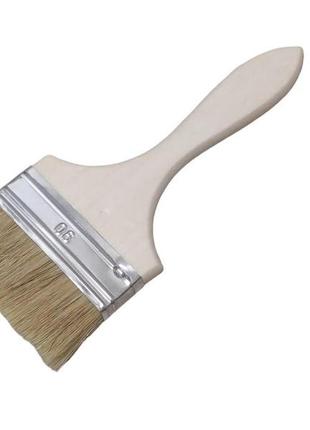 Кисть малярная плоская 90х14 из натуральной щетины для краски и лака украина