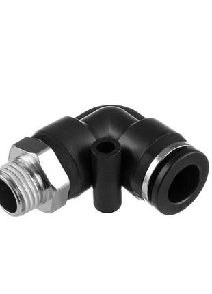 З'єднання цангове l-подібне для поліуретанових та ін. шлангів 10 мм, 1/4" зовн. різьба intertool pt-2333
