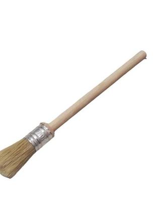 Кисть малярная круглая 20 мм из натуральной щетины для краски и лака украина