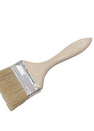Кисть малярная плоская 75х14 из натуральной щетины для краски и лака украина