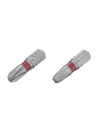 Комплект викруткових насадок ph3 1/4" * 25 мм, s2, уп. 2 од., storm intertool vt-0219