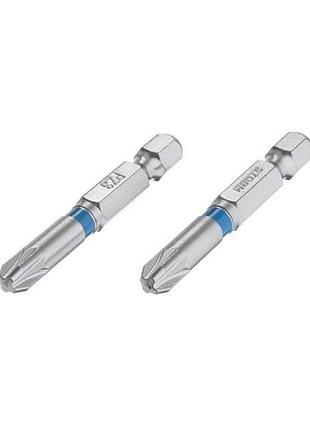 Комплект вируткових насадок pz3 1/4" * 50 мм, s2, уп. 2 од., storm intertool vt-0216