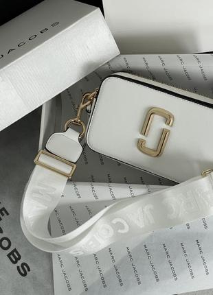 Сумка marc jacobs the snapshot white/gold
