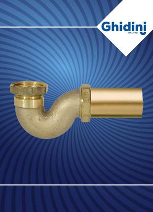 770 ghidini сифон латунный для душевого поддона без выпуска ø40х1.1/2"