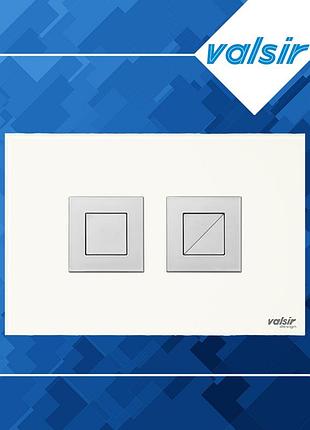 Valsir crystal europe white/satin square клавиша пневматическая матовые квадратные кнопки 215×145×8 мм