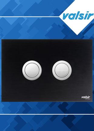 Valsir black & white al black клавиша пневматическая алюминиевая панель с матовыми круглыми кнопками 215×145×8