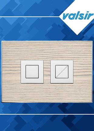 Valsir wood blanc oak клавиша пневматическая панель под дерево с глянцевыми квадратными кнопками 215×145×8мм