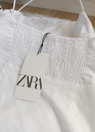 Льняна сукня з драпіруванням  від zara, розмір xl9 фото