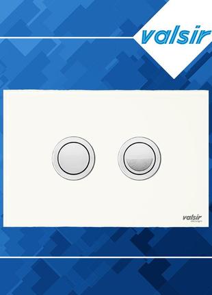 Valsir crystal europe white / polished circle клавиша пневматическая глянцевые круглые кнопки 215×145×8 мм