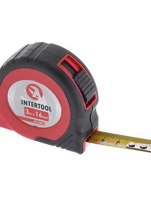 Рулетка з фіксатором 3м x 16мм intertool mt-0403
