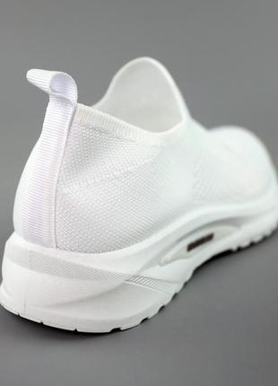 Стильні літні білі жіночі кросівки-мокасини сіточка,кеди з сіткою на літо,жіноче літнє взуття3 фото