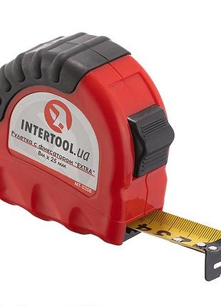 Рулетка з металевим полотном 8м x 25мм "extra" intertool mt-0208