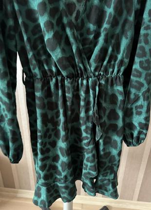Платье в леопардовый принт shein (без пояса)8 фото