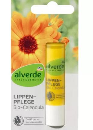 Органічна календула для догляду за губами alverde naturkosmetik lippenpflege bio-calendula