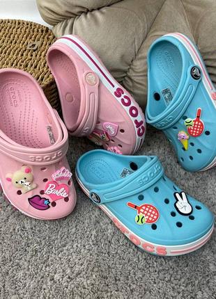 Дитячі крокси сабо crocs bayaband kids ice/ blue блакитні усі розміри у наявності джибітси2 фото