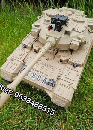 Детский игрушечный танк на радиоуправлении t14 армата 1:18 стреляет орбизами на аккумуляторе