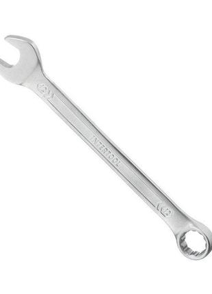 Ключ комбінований 12 мм, crv, покриття сатин-хром, din3113, storm intertool xt-1012