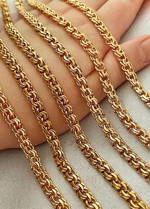 Позолоченная цепочка 55см, цепь, позолота