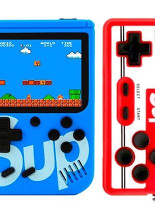 Портативная игровая консоль с джойстиком 400 игр game sup 8283 ретро blue