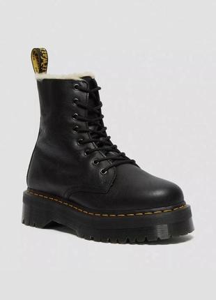 Dr. martens jadon faux fur lined leather platform boots1 фото