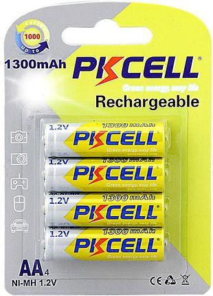 Акумулятор aa pkcell aa1300-4b 1300mah 1.2v ni-mh rechargeable battery 4шт