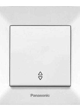 Вимикач panasonic arkedia slim одноклавішний прохідний, білий