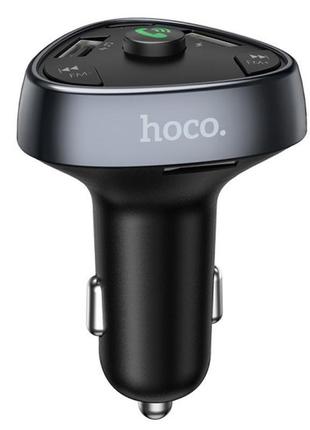 Fm модулятор автомобильный hoco с bluetooth fm road treasure e51 2usb/1type-c 18w/3a qc/pd