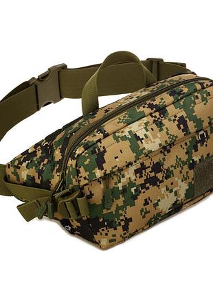 Сумка тактическая военная штурмовая на пояс protector plus y120 jungle digital камуфляж