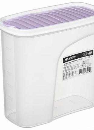 Контейнер для сипучих продуктів ardesto fresh ar1218lp пластиковий 1.8л ліловий