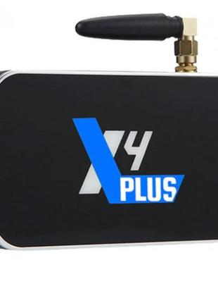 Медіаплеєр tv ugoos x4 plus 4/64gb amlogic s905x4 android 11 wifi 2.4g/5g bt4.0/tf card/miracast/av1