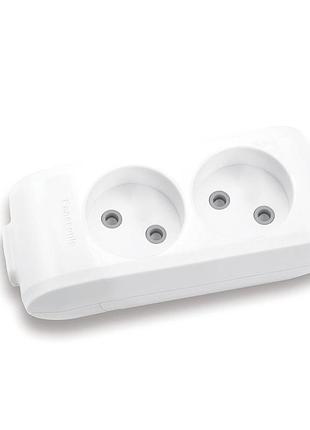 Колодка panasonic x-tendia с 2 розетками, с защитными шторками розеточные колодки