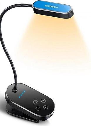 Настольная лампа аккумуляторная glocusent mini clip-on book light 1600/3000/5000k 80h black