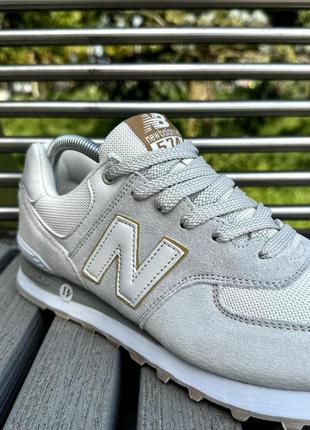 Кросівки new balance 574 (36-41, світло-сірі)10 фото