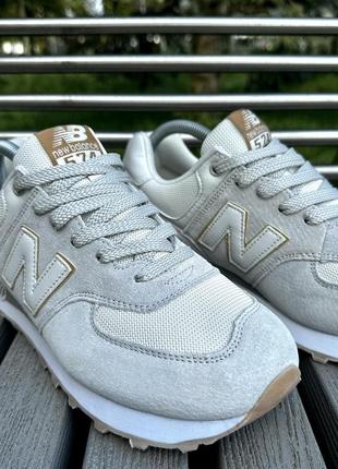 Кросівки new balance 574 (36-41, світло-сірі)6 фото