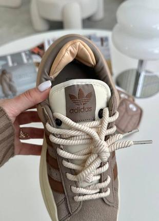 Кросівки adidas campus x bad bunny brown beige5 фото