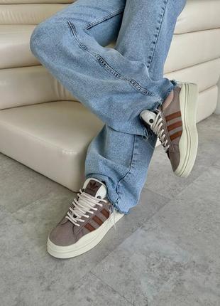 Кросівки adidas campus x bad bunny brown beige10 фото