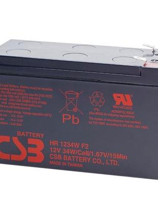 Акумуляторна батарея csb hr1234wf2, 12v 9ah (151х65х101мм) q10/420