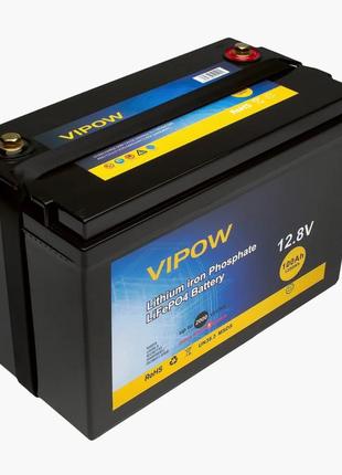 Акумуляторна батарея vipow lifepo4 12,8v 100ah з вбудованою вмs платою 80a
