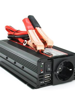 Інвертор напруги ky-m4000, 550w, 12/220v, line-interactive, lcd, 1 shuko, 2 usb вихід, прикурювач, box, q20