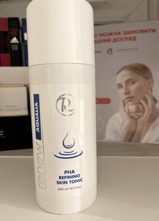 Тоник с pha кислотой renew pha refining skin tonic aqualia для деликатного обновления 250 мл