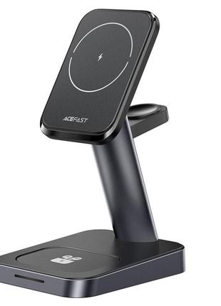 Автодержатель для телефона + зарядка acefast e3 desktop 3-in-one wi-fi
