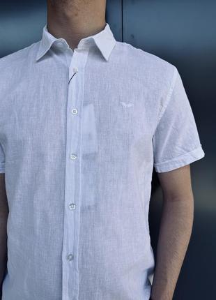 Мужская рубашка с коротким рукавом лен code