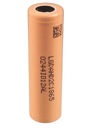 Акумулятор 18650 li-ion lg lgdahd2c1865, 2100mah, 25a, 4.2 / 3.7 / 2.5v, beige, pvc box, 2 шт. в упаковці,