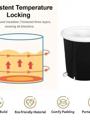 Переносная портативная холодна ледяная ванна ice bath с льдом для принятия ледяных...